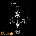 Люстра Barovier&Toso Namak 5561/12/IC - Схема