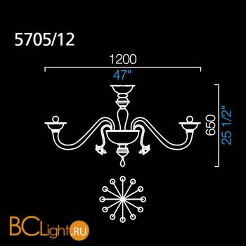 Люстра Barovier&Toso Nekhel 5705/12/DO - Схема