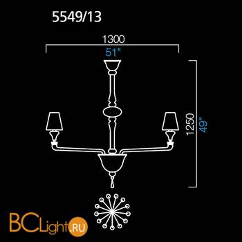 Люстра Barovier&Toso Nevada 5549/13/EL/NN - Схема