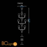 Люстра Barovier&Toso Torpedo Nevada 7141/12/CC/BB - Схема