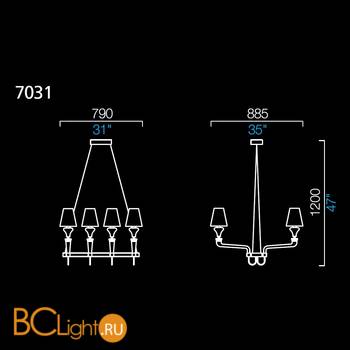 Люстра Barovier&Toso Domo Nevada 7031/IC/NN - Схема