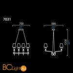 Люстра Barovier&Toso Domo Nevada 7031/IC/NN - Схема