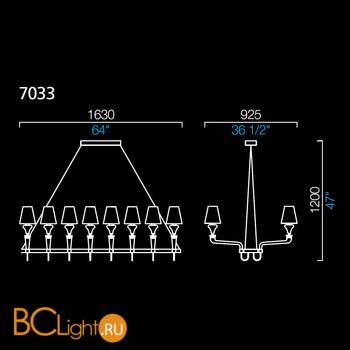 Люстра Barovier&Toso Domo Nevada 7033/IC/NN - Схема