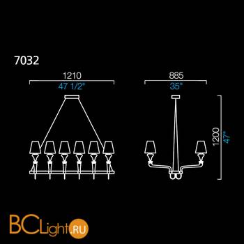 Люстра Barovier&Toso Domo Nevada 7032/CC/BB - Схема