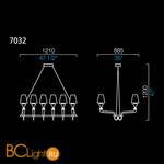 Люстра Barovier&Toso Domo Nevada 7032/CC/BB - Схема