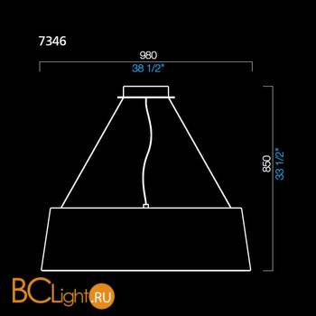 Подвесной светильник Barovier&Toso New Eden 7346/CW - Схема
