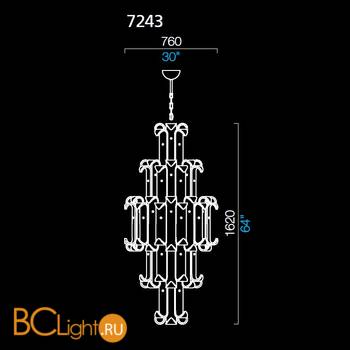 Подвесной светильник Barovier&Toso New Felci 7243/CC - Схема