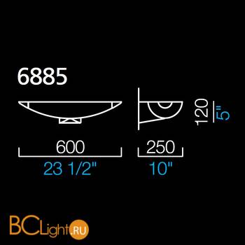 Настенный светильник Barovier&Toso New Flu 6885/PE - Схема