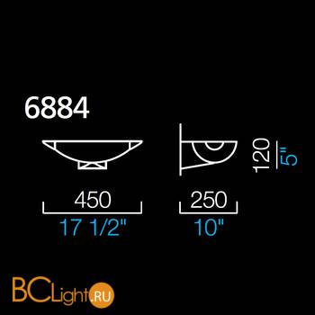 Настенный светильник Barovier&Toso New Flu 6884/PE - Схема