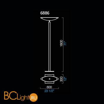 Торшер Barovier&Toso New Flu 6886/NN - Схема