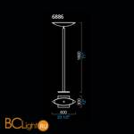 Торшер Barovier&Toso New Flu 6886/NN - Схема