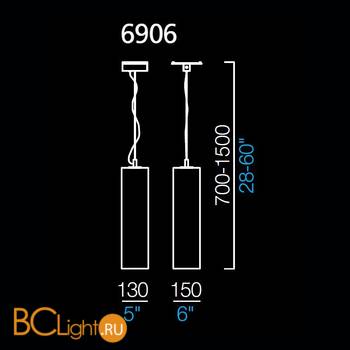 Подвесной светильник Barovier&Toso Norma 6906/AM - Схема