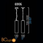 Подвесной светильник Barovier&Toso Norma 6906/AM - Схема