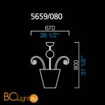 Подвесной светильник Barovier&Toso Old Quark 5659/080/IU/BB - Схема
