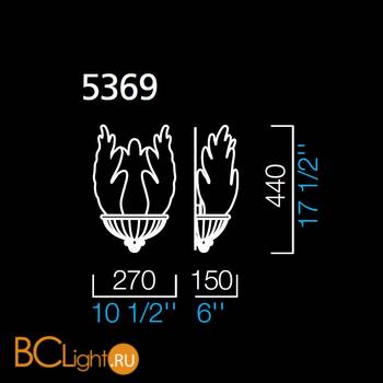 Настенный светильник Barovier&Toso Palace 5367/CR - Схема