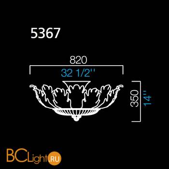 Потолочный светильник Barovier&Toso Palace 5369/CR - Схема