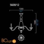 Люстра Barovier&Toso Palladiano 5600/12/BB - Схема