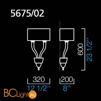 Бра Barovier&Toso Pandora 5675/02/CC/BB - Схема