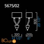 Бра Barovier&Toso Pandora 5675/02/CC/BB - Схема