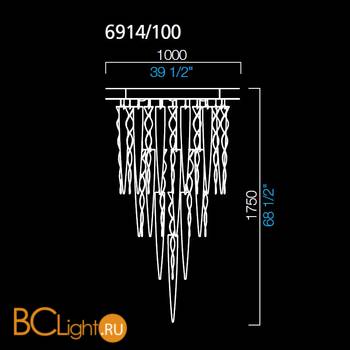 Потолочный светильник Barovier&Toso Penda 6914/100/CB - Схема