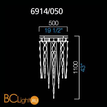 Потолочный светильник Barovier&Toso Penda 6914/050/PB - Схема