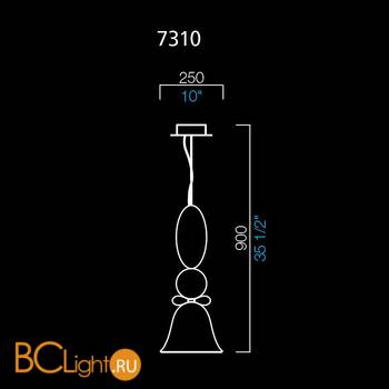 Подвесной светильник Barovier&Toso Perseus 7310/WS - Схема