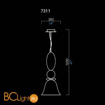 Подвесной светильник Barovier&Toso Perseus 7311/WS - Схема