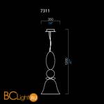 Подвесной светильник Barovier&Toso Perseus 7311/WS - Схема