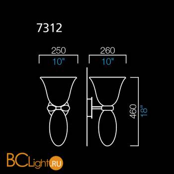 Бра Barovier&Toso Perseus 7312/BZ - Схема