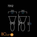Бра Barovier&Toso Perseus 7312/BE - Схема