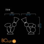 Настольная лампа Barovier&Toso Perseus 7314/WZ - Схема