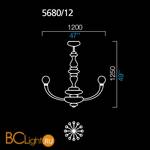 Люстра Barovier&Toso Pigale 5680/12/BC - Схема