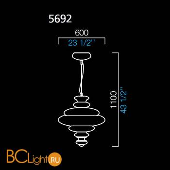 Подвесной светильник Barovier&Toso Pigale 5692/BC - Схема