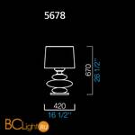 Настольная лампа Barovier&Toso Pigale 5678/BC/BB - Схема