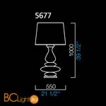 Настольная лампа Barovier&Toso Pigale 5677/BC/BB - Схема