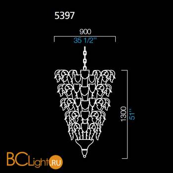 Подвесной светильник Barovier&Toso Piume 5397/OB - Схема