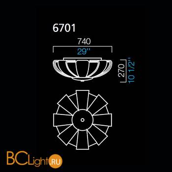 Потолочный светильник Barovier&Toso Plisse 6701/BB - Схема