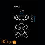 Потолочный светильник Barovier&Toso Plisse 6701/BB - Схема