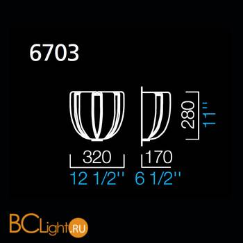 Настенный светильник Barovier&Toso Plisse 6703/BB - Схема