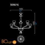 Люстра Barovier&Toso Premiere Dame 5696/16/CC/BB - Схема