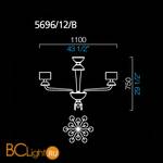 Люстра Barovier&Toso Premiere Dame 5696/12/B/RS/NN - Схема