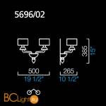 Бра Barovier&Toso Premiere Dame 5696/02/CC/BB - Схема