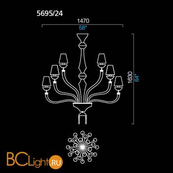 Люстра Barovier&Toso President 5695/24/CC/NN - Схема