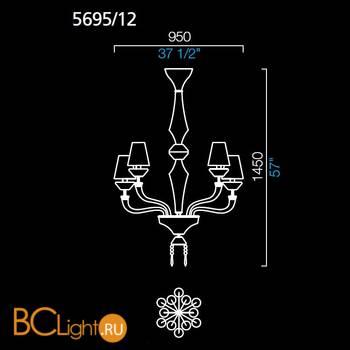 Люстра Barovier&Toso President 5695/12/EL/NN - Схема