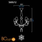 Люстра Barovier&Toso President 5695/12/EL/NN - Схема