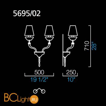 Бра Barovier&Toso President 5695/02/CC/BB - Схема