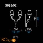 Бра Barovier&Toso President 5695/02/CC/BB - Схема