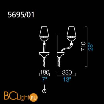 Бра Barovier&Toso President 5695/01/CC/NN - Схема