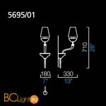 Бра Barovier&Toso President 5695/01/CC/NN - Схема