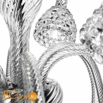 Подвесная люстра на штанге Barovier&Toso Quadri 5718/12/CC - Фото 0